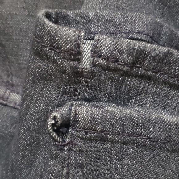 Kenneth Cole jeans womens size 27 US 4 dark blue distressed ankle slit … - Picture 14 of 16